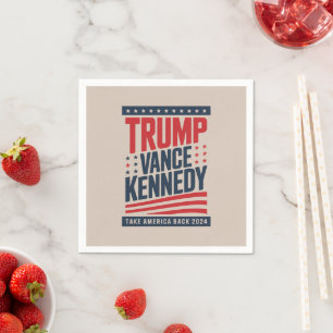 Serviette En Papier Trump Vance Kennedy reprenons l'Amérique 2024 