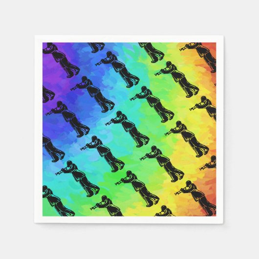 Serviette En Papier Trumpet New York Boogie Nights Rainbow (Devant)