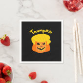 Serviette En Papier Trumpkin Citrouille Halloween Design - Retro Sloga (En situation)