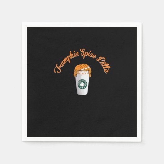 Serviette En Papier Trumpkin Citrouille Spice Latte Café de vacances (Devant)