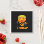 Serviette En Papier Trumpkin Drôle Design Pour Halloween (En situation)