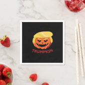 Serviette En Papier Trumpkin Effrayant Halloween cadeau classique (En situation)
