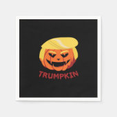 Serviette En Papier Trumpkin Effrayant Halloween cadeau classique (Devant)
