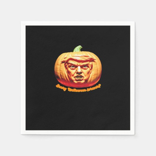 Serviette En Papier Trumpkin Effrayant Halloween Citrouille Best Art D (Devant)
