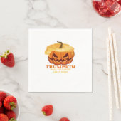 Serviette En Papier Trumpkin Funny Halloween Citrouille - Costume clas (En situation)