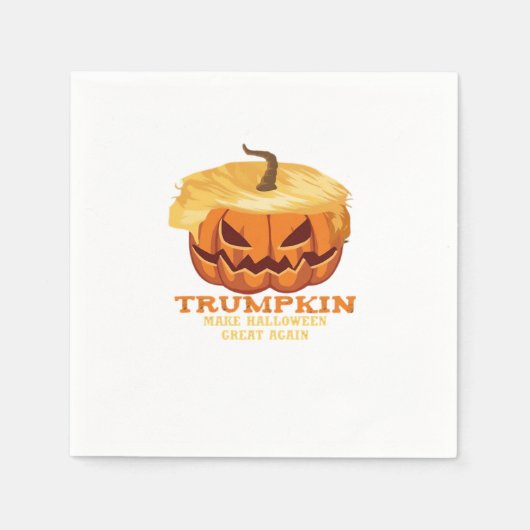 Serviette En Papier Trumpkin Funny Halloween Citrouille - Costume clas (Devant)