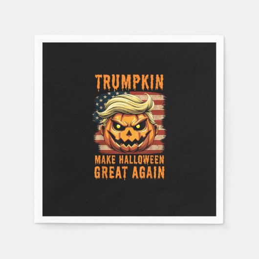 Serviette En Papier Trumpkin Halloween Citrouille rendre Halloween gra (Devant)