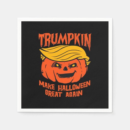 Serviette En Papier Trumpkin Halloween élection Citrouille (Devant)