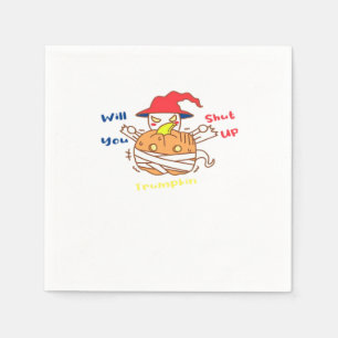 Serviette En Papier Trumpkin Halloween Election Debate Et Joe Biden