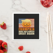 Serviette En Papier Trumpkin Halloween Funny Classic & Basic Design (En situation)