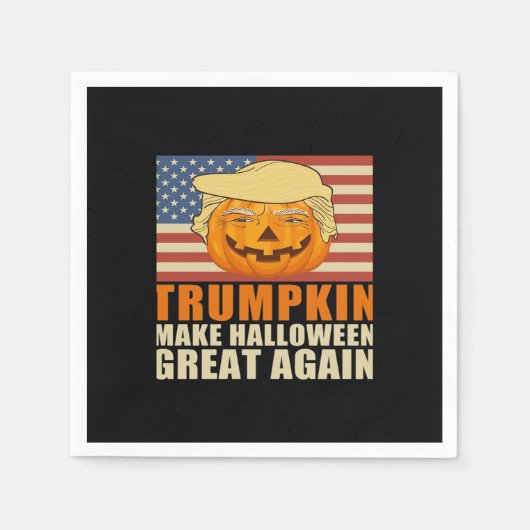 Serviette En Papier Trumpkin Halloween Funny Classic & Basic Design (Devant)