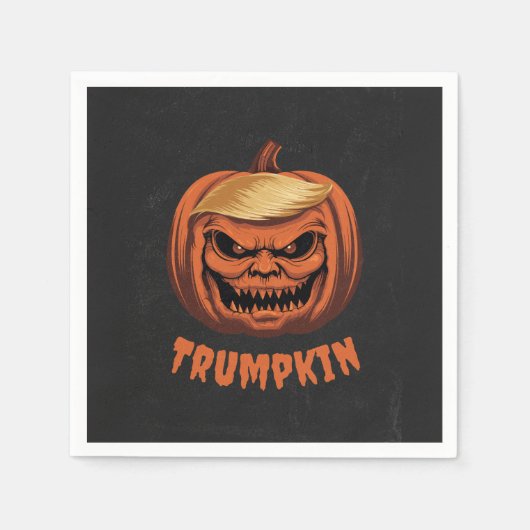 Serviette En Papier Trumpkin - Le Citrouille d'Halloween de Donald Tru (Devant)