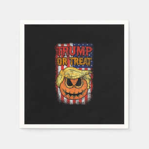 Serviette En Papier Trumpkin Ou Traiter Drôle Halloween Trumpkin