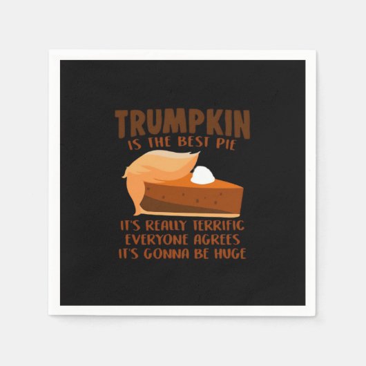Serviette En Papier Trumpkin Pie Drôle Fête de Thanksgiving (Devant)