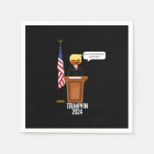 Serviette En Papier Trumpkin Rendons Halloween grand à nouveau classiq (Devant)