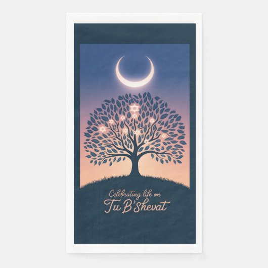 Serviette En Papier Tu B'Shevat : Un Rayon de Lumière (Devant)