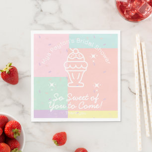 Serviette En Papier Tu es si gentil de venir ! Crème de glace rétro
