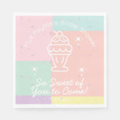 Serviette En Papier Tu es si gentil de venir ! Crème de glace rétro (Devant)