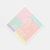 Serviette En Papier Tu es si gentil de venir ! Crème de glace rétro (Coin)