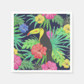 Serviette En Papier Tucan tropical et forêt tropicale Feuille (Devant)