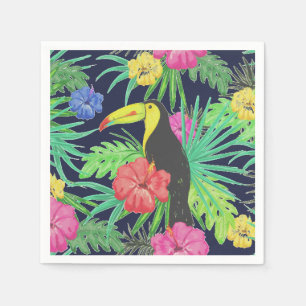 Serviette En Papier Tucan tropical et forêt tropicale Feuille