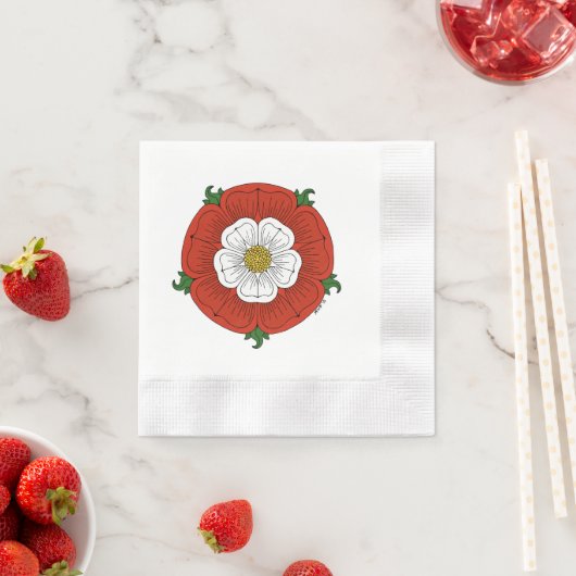 Serviette En Papier Tudor Rose (En situation)