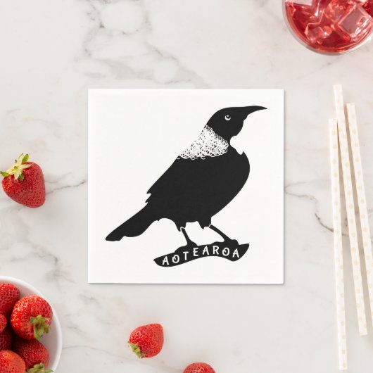 Serviette En Papier Tui | Oiseaux natifs de Nouvelle-Zélande (En situation)