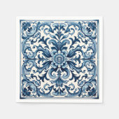 Serviette En Papier Tuile bleue portugaise (Devant)