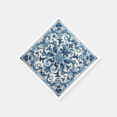 Serviette En Papier Tuile bleue portugaise (Coin)