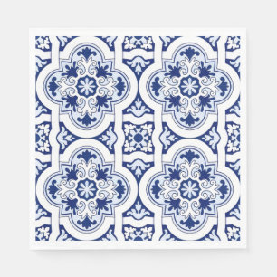 Serviette En Papier Tuile bleue portugaise
