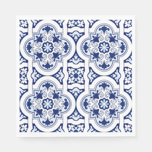 Serviette En Papier Tuile bleue portugaise (Devant)