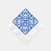 Serviette En Papier Tuiles marocaines - bleu cobalt et blanc (Coin)