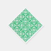 Serviette En Papier Tuiles marocaines - Jade vert et blanc (Coin)