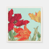 Serviette En Papier Tulide perroquet, Floral (Devant)