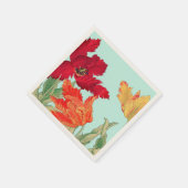 Serviette En Papier Tulide perroquet, Floral (Coin)