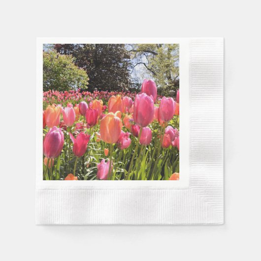Serviette En Papier Tulip Garden Papier Napkin (Devant)