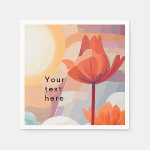 Serviette En Papier Tulip Sun