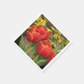Serviette En Papier Tulipe d'anniversaire (Coin)