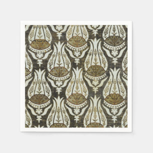 Serviette En Papier Tulipe et Treillis Art Floral Bleu de William Morr