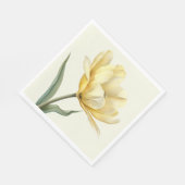 Serviette En Papier Tulipe jaune (Coin)