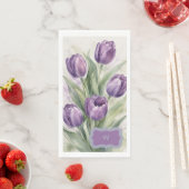 Serviette En Papier Tulipe Pourpre (En situation)