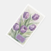 Serviette En Papier Tulipe Pourpre (Coin)