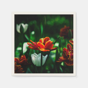Serviette En Papier Tulipe rouge - Sa Majesté le roi