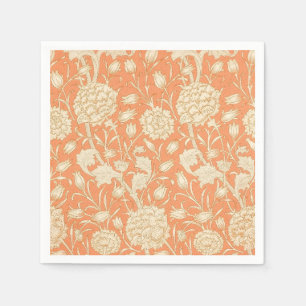 Serviette En Papier Tulipe sauvage de William Morris, Art floral orang