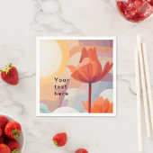 Serviette En Papier Tulipe Soleil (En situation)