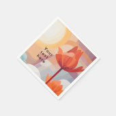 Serviette En Papier Tulipe Soleil (Coin)