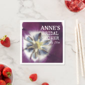 Serviette En Papier Tulipe violette photo, papier Fête des mariées Nap (En situation)