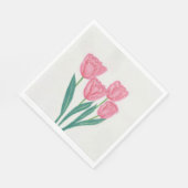 Serviette En Papier Tulipes (Coin)
