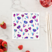 Serviette En Papier Tulipes Capricieuses (En situation)