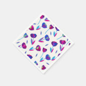 Serviette En Papier Tulipes Capricieuses (Coin)